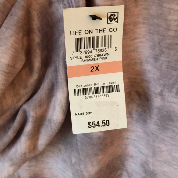 Ideology Tie dyed Tie Top Pink - Picture 3 of 7